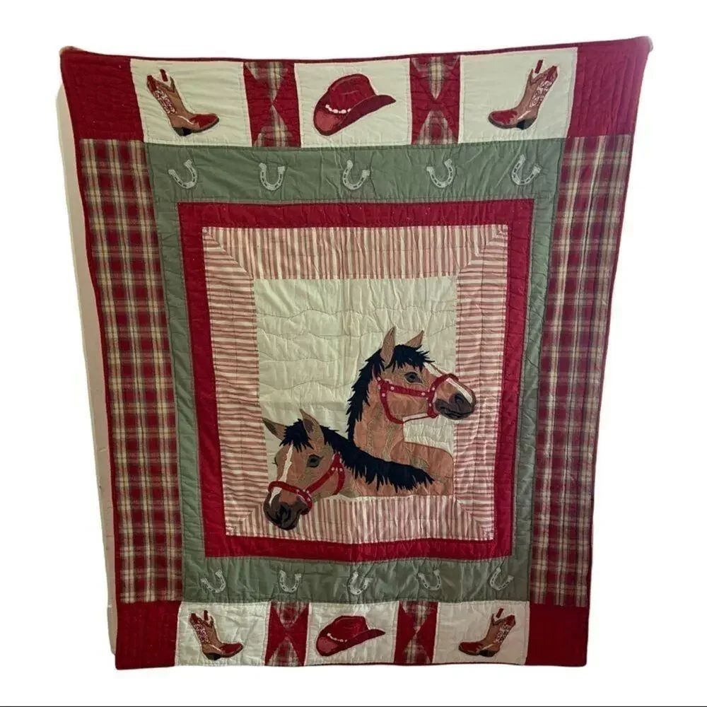 Vintage Longaberger Homestead rare horse quilt!
